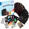 36+9 Scratch Art Paper Kit with Pre-Outlined Template ,4 Follow Boards 8 Scratch Pens 12 Crayons 4 Velvet Clothes